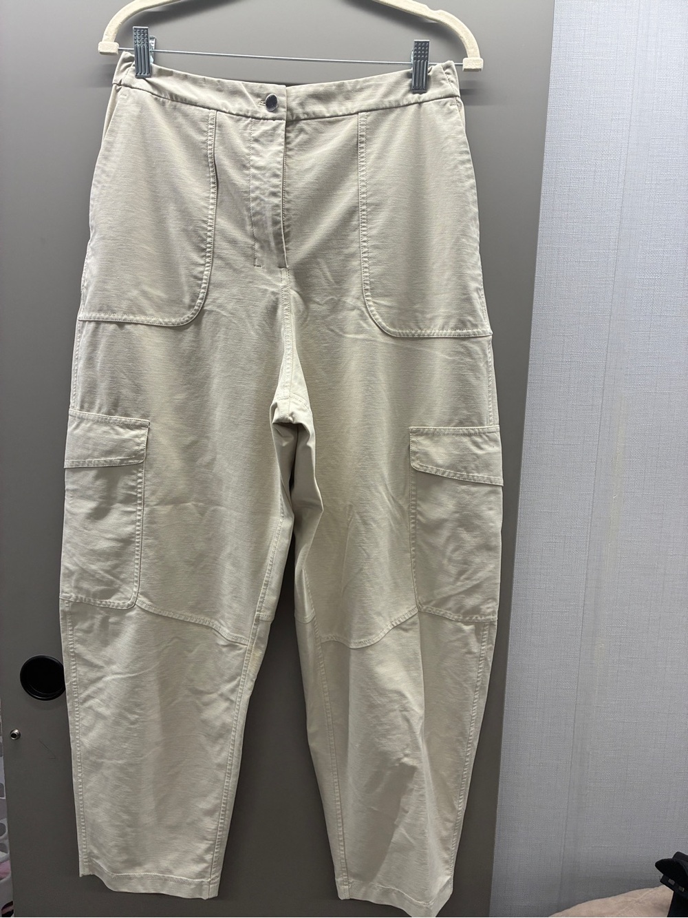 lululemon athletica Cream Cargo Pants with Patch Pockets
